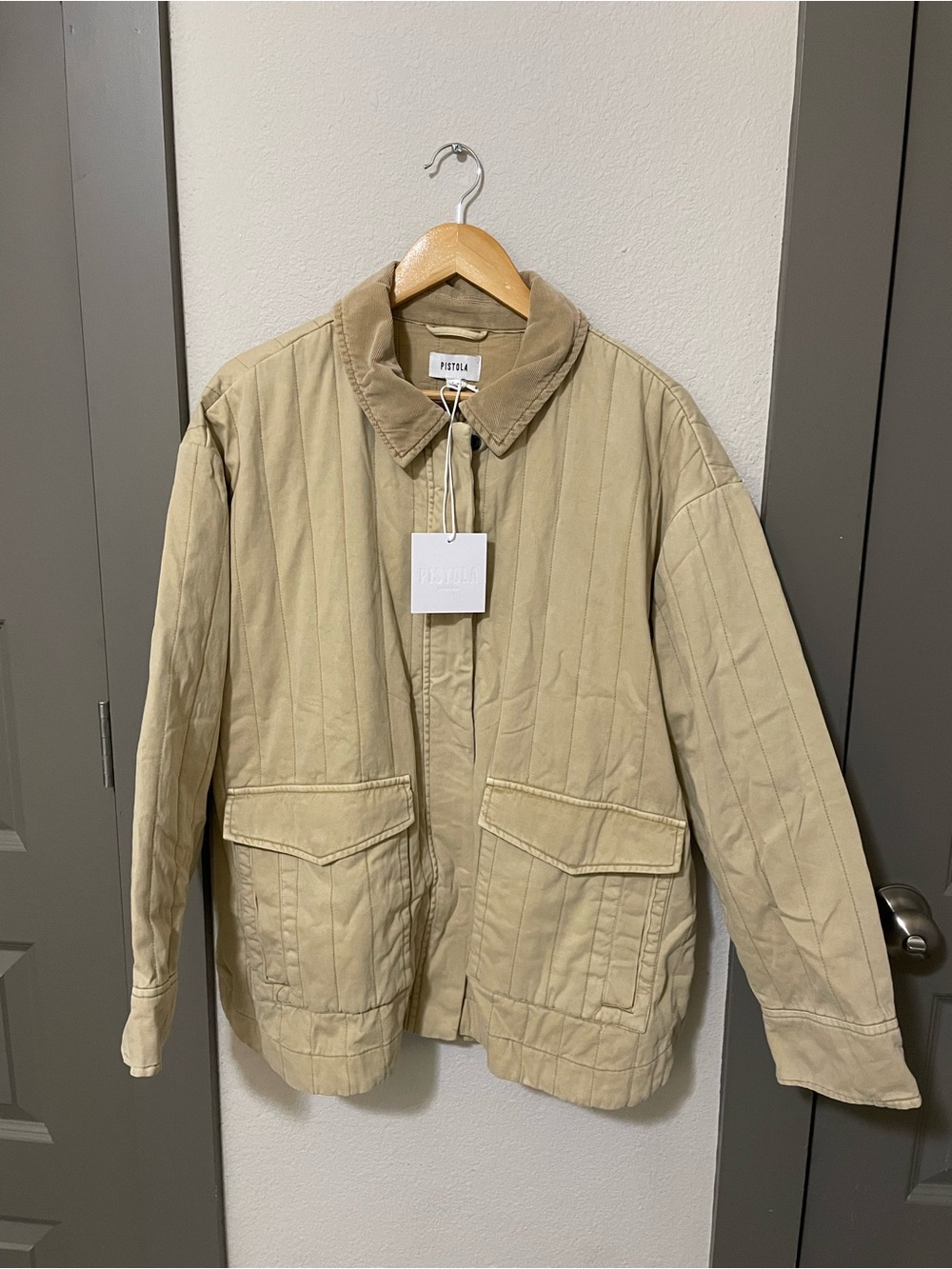 NWT Pistola Cecile Jacket Canoe Large | quilted, utility, fall, corduroy